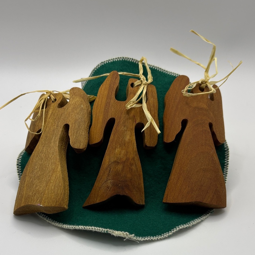 Wooden Angel Ornaments